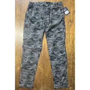 BYLT Basics Weekender Pant Gray Camo Men XL Athleisure Utility Ripstop Tapered